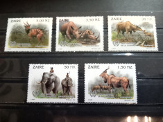 ZAIRE 1993-MNH-ANIMALE DIN PARCUL NATIONAL GARAMBA-SERIE foto