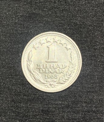 Moneda 1 dinar 1968 Iugoslavia foto