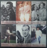 Nevis 2000, personalitati, actori, Bob Hope, bloc de 6, serie completa MNH