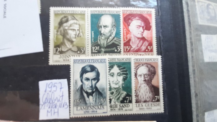 1957-Franta YT=1108-1113 c set MH