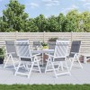 Set 6 Perne Scaun Inalt Gri Oxford 120x50x3cm Exterior Interior. Rezistent Apa. Spatar, Fixare Curele
