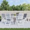 Gossi perne scaun cu spatar inalt 6 buc, gri, tesatura oxford