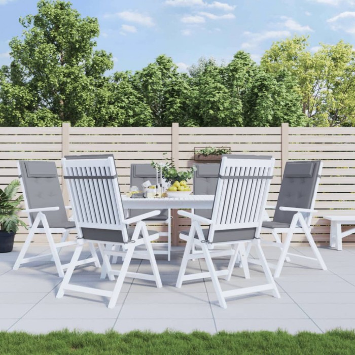 Gossi perne scaun cu spatar inalt 6 buc, gri, tesatura oxford