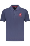 Cumpara ieftin U.S. Grand POLO Tricou polo barbati cu logo brodat, din bumbac, Regular fit, bleumarin, S