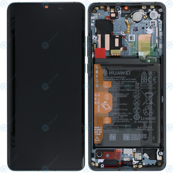 Huawei P30 Pro (VOG-L09 VOG-L29) Capac frontal al modulului de afișare + LCD + digitizer + baterie mystic blue 02353DGJ foto