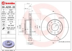 BREMBO 09.A235.20 PRIME LINE Disc frana