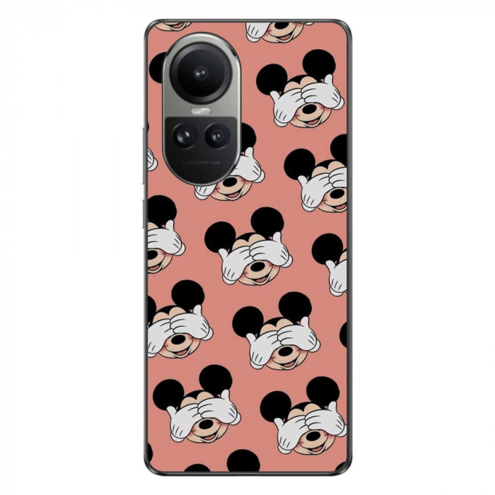 Husa compatibila cu Oppo Reno10 5G Silicon Gel Tpu Model Mickey Pattern Peek A Boo