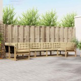 vidaXL Set de canapele de exterior cu pernă 7 pcs Alb și Bej 3389047