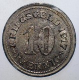 C.065 GERMANIA STADT H&Ouml;RDE IN WESTFALEN WWI KRIEGSGELD 10 PFENNIG 1917