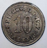 C.065 GERMANIA STADT H&Ouml;RDE IN WESTFALEN WWI KRIEGSGELD 10 PFENNIG 1917, Europa