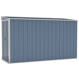 Cumpara ieftin Sopron gradina/montaj perete gri 118x288x178 cm otel galvanizat