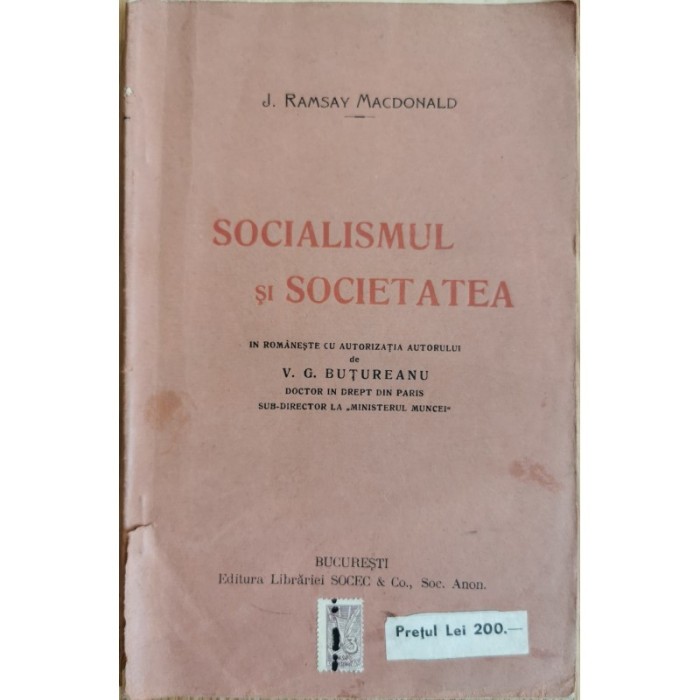 Socialismul si societatea &ndash; J. Ramsay Macdonald