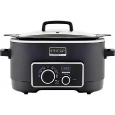 Multicooker Star-Light MCB-612BL, 1200W, 5.5l, Control Digital, Functie slow cooker si gatire la abur, Vas anti-aderent, Timer, Negru