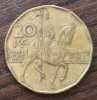 Moneda Republica Ceha - 20 Korun 1996 - An foarte rar, Europa