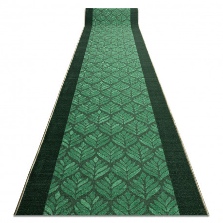 Runner anti-alunecare LIŚCIE frunze, verde guma, 100 cm