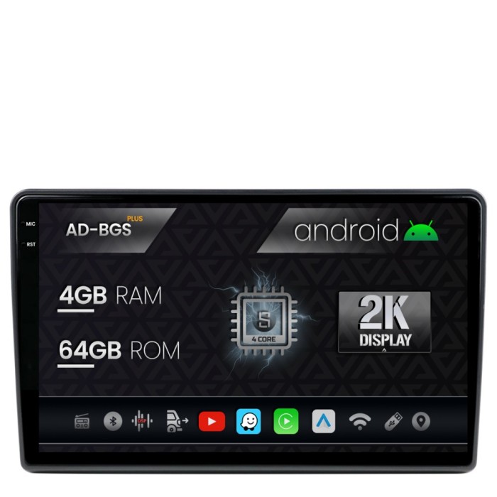 Navigatie 2K Citroen C5 (2013-2016), Android OS, S-Quadcore 4GB RAM + 64GB ROM, 10.36 Inch - AD-BGS100042K+AD-BGRKIT345v2