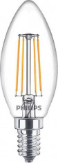 Bec LED filament Philips lumanare B35 E14 4.3W (40W), lumina calda 2700K, 929001889755 foto