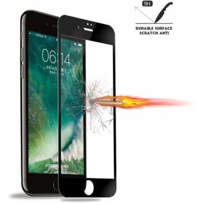 Folie de sticla FULL GLUE Apple iPhone 6/6S GloMax 3D Negru lipici toata supraf foto