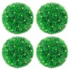 Bile artificiale din lemn de cimiș cu lumini LED 4 buc Verde