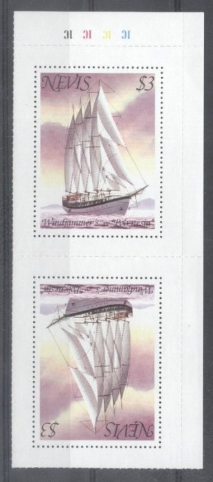 Nevis 1980 Ships, 2 perf. sheets, MNH S.376