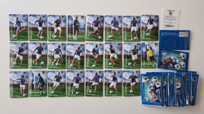 Set complet 23 cartonase de colectie / vintage cu fotbalisti, magnetice, imprimate in relief, Campionatul Mondial de Fotbal 2010, echipa Frantei foto