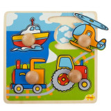 Primul meu puzzle - 4 mijloace de transport, BigJigs Toys