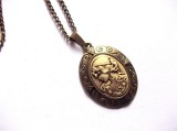 Colier Bronz Camee 40mm Bijuterie Fashion Dama Elegant
