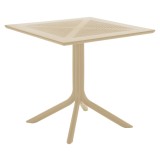 Cumpara ieftin Masa gradina terasa plastic maro taupe Denton 79,5x79,5x74,5 cm