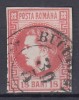 ROMANIA 1868 LP 24 REGELE CAROL I CU FAVORITI 18 BANI ROSU STAMPILAT BUCURESTI