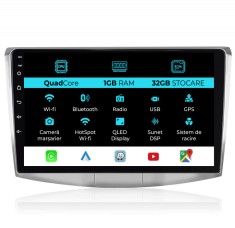 Navigatie Android Dedicata Volkswagen Passat B6, B7, CC (2005 -2015),10Inch, 1Gb Ram, 32Gb Stocare, Carplay