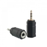 Adaptor Audio Jack 3,5 (mama) la Jack 2,5 (tata) DeTech-17129 Negru