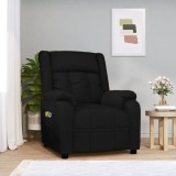 VidaXL Fotoliu de masaj electric rabatabil, negru, textil