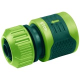 Conector furtun 1/2 cu stop bi-material Verto, set 30 bucati display