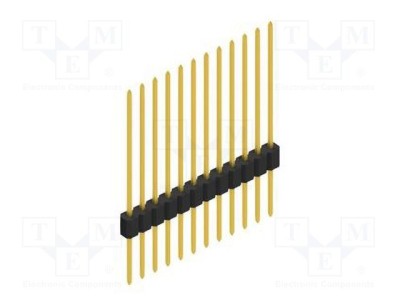 Conector şir pini tată 12 pini 1,5A 125V THT negru FISCHER ELEKTRONIK foto