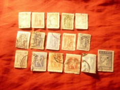 Serie mica Grecia 1913 Hermes si Iris 16 val stampilate (din 18v)