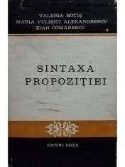 Valeria Botis - Sintaxa propozitiei (Editia: 1977) foto