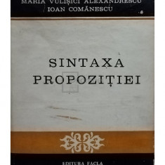 Valeria Botiș - Sintaxa propoziției (editia 1977)