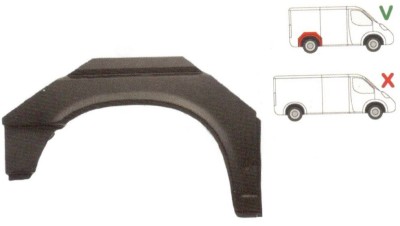 Segment reparatie aripa spate Vw Transporter T4, 1990-2003, Scurt Partea Dreapta, Spate, (pentru modelul scurt) foto