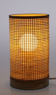 Lampa de masa rattan cu baza din lemn foto