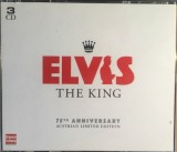 CD # 3XCD Elvis &lrm;&ndash; Elvis The King (75th Anniversary Austrian Limited Edition) -FATBOX- (NM)
