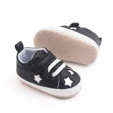 Tenisi negri cu stelute sidefate pentru fetite (Marime Disponibila: 3-6 luni