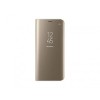 Husa Flip Clear View Gold Samsung Galaxy A20 (A205) / A30 (A305) Carte