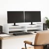 VidaXL Suport monitor, alb, 100x27x20 cm, lemn prelucrat