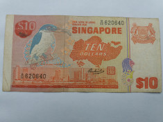 Singapore 10 Dollars 1979-ND-Rara foto