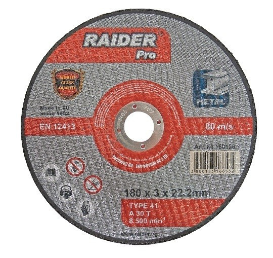 Disc pentru taiere metal inox 125 x 2.5 mm Raider PRO