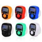 Set de numărătoare digitale pentru degete cu 6 LED-uri, inel reglabil pentru numărarea r&acirc;ndurilor la tricotat &ndash; sortiment variat