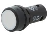 Comutator Apăsare 22mm 1 NO Alb