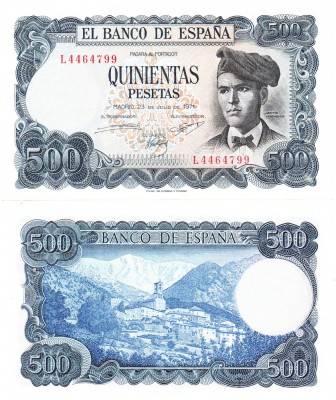 Spania 500 Pesetas 1971 P-153 UNC foto