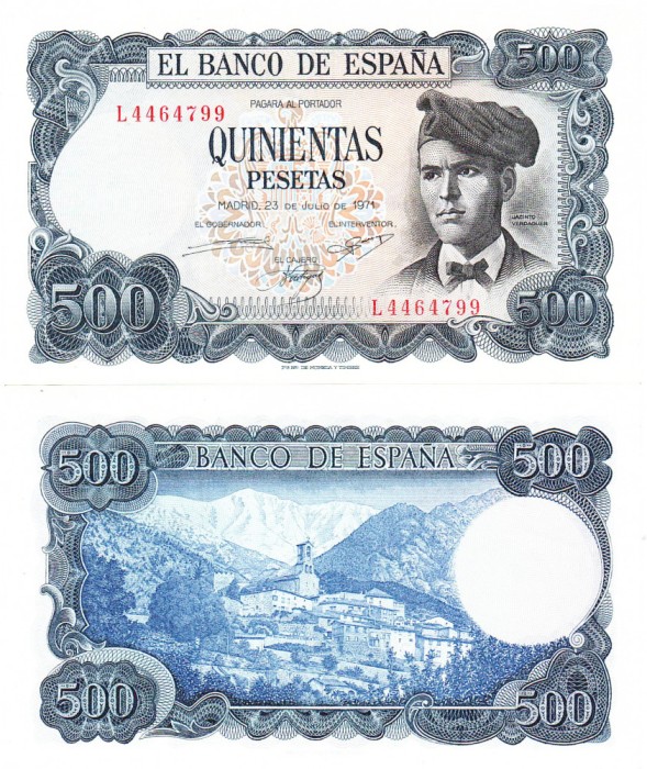 Spania 500 Pesetas 1971 P-153 UNC