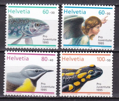 Elvetia 1995 Pro juventute fauna MI 1567-1570 MNH ww81 foto